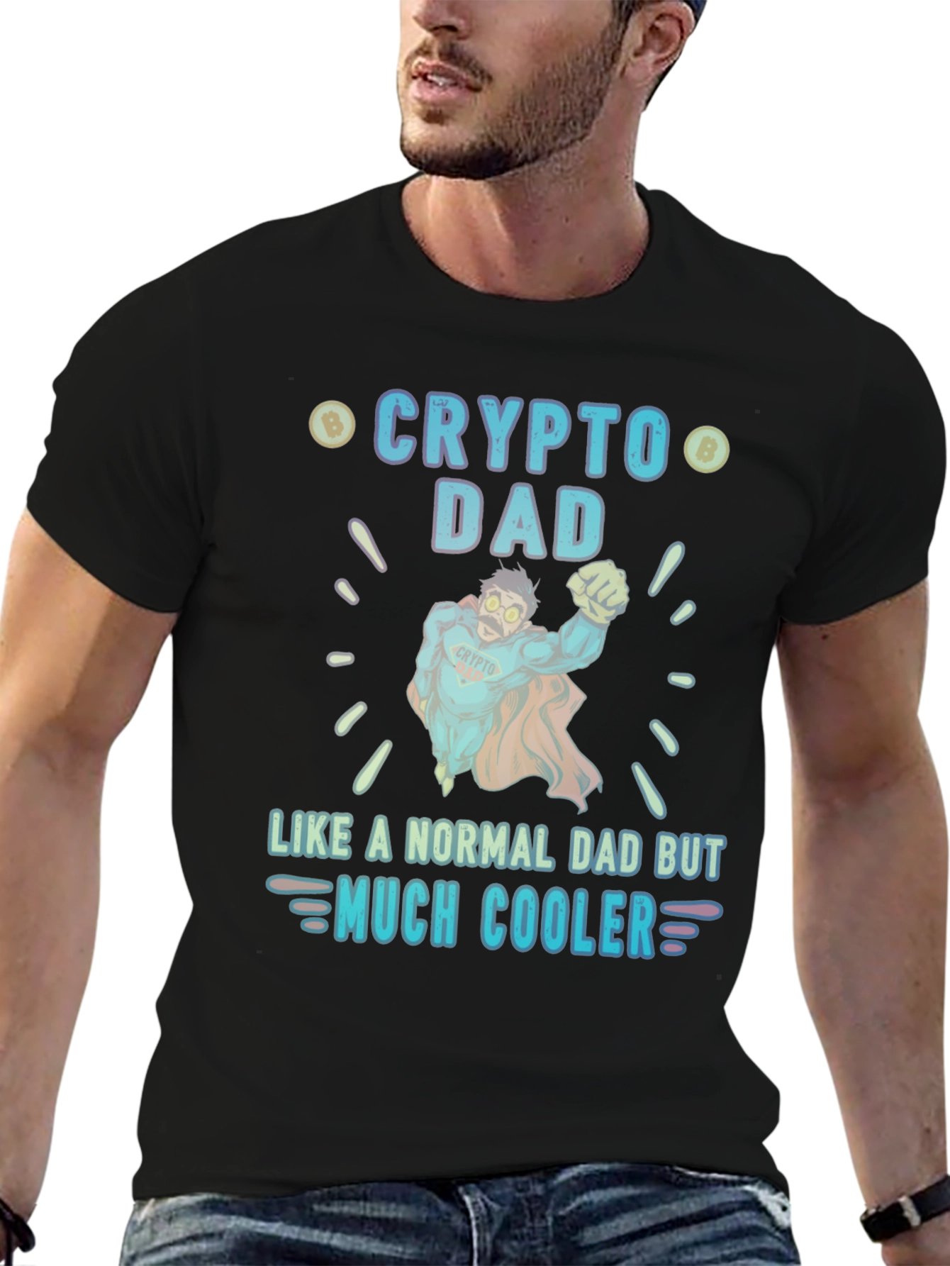 Crypto Dad T-Shirt - Much Cooler Fathers Day Gift