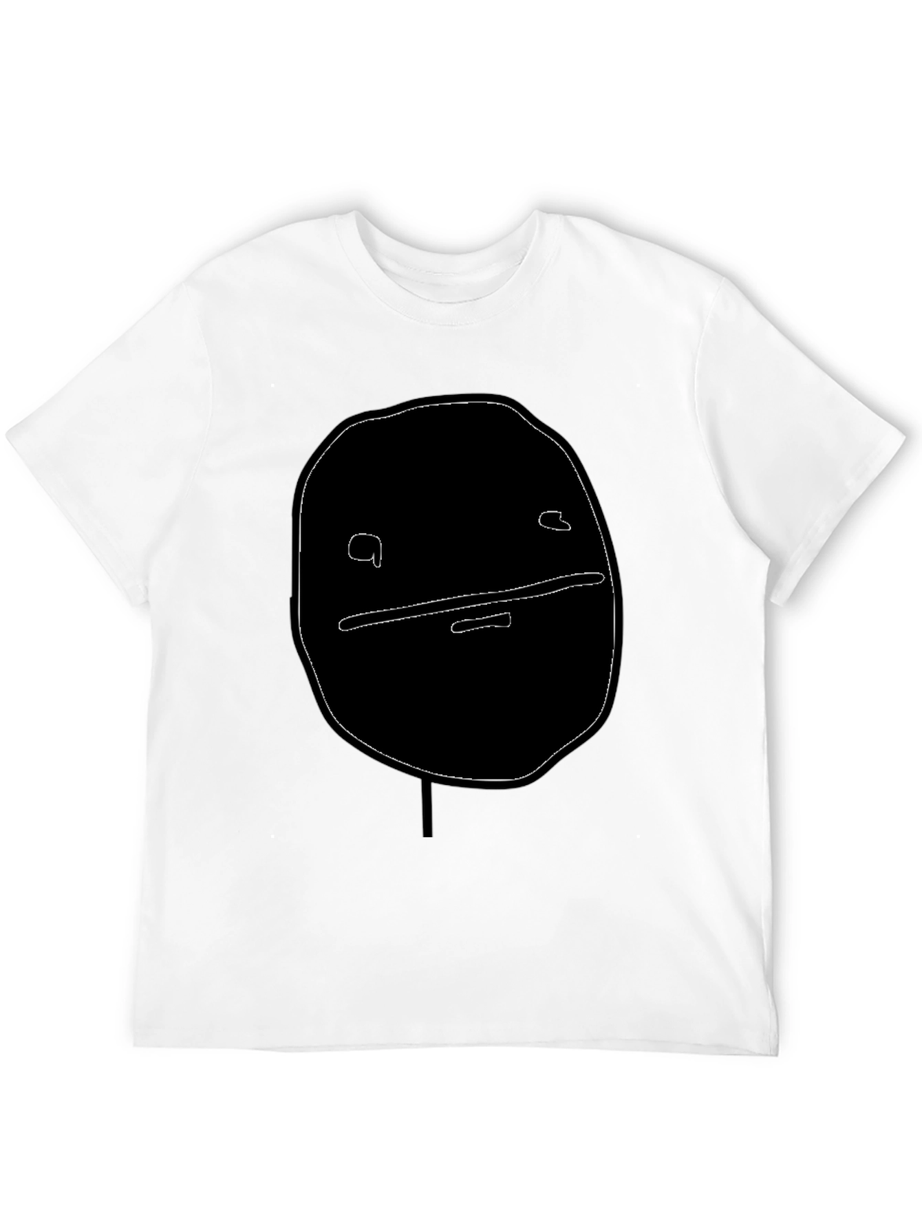 Abstract Face Graphic Black T-Shirt