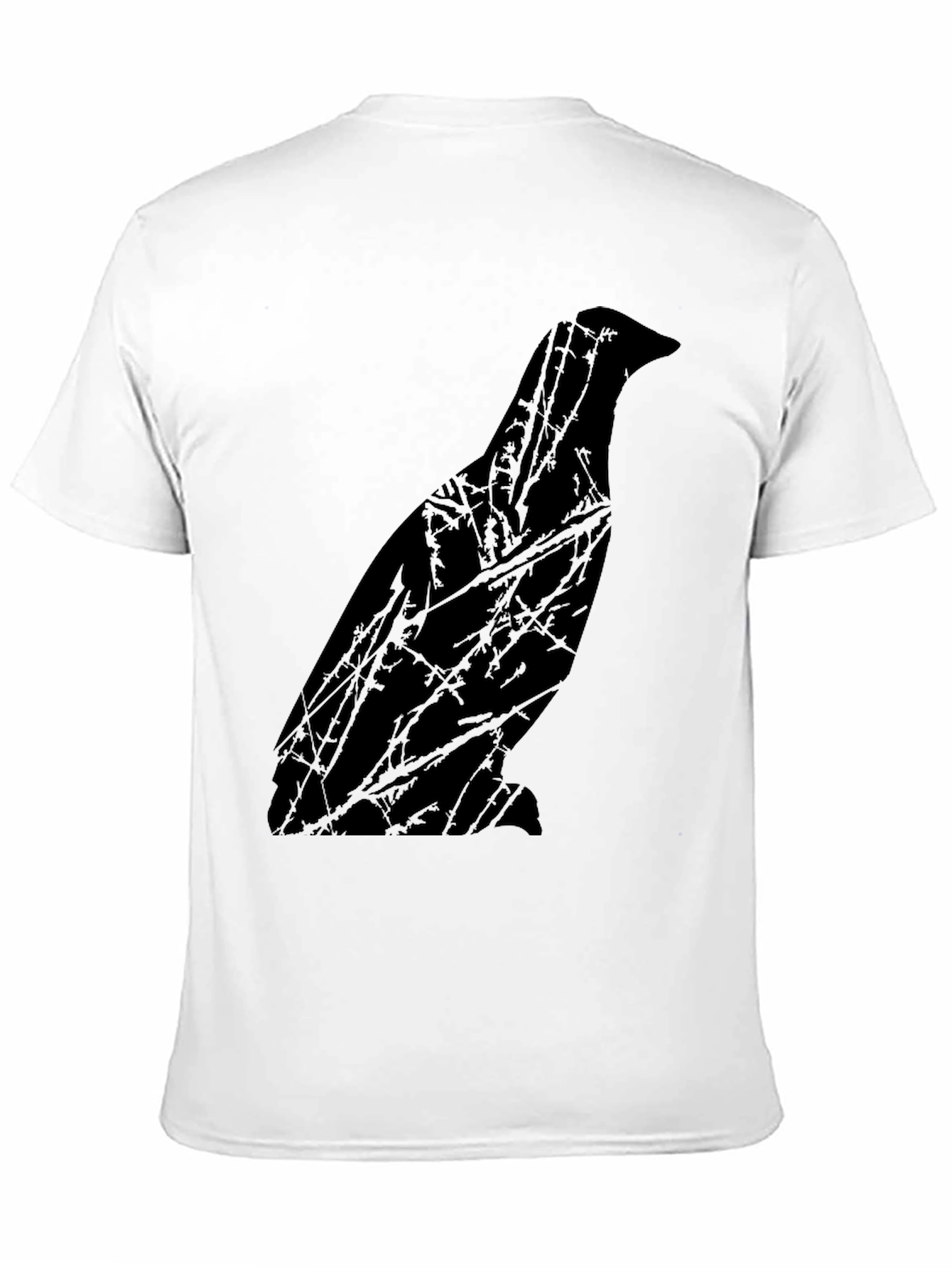 Raven Silhouette Graphic Tee - Mens Black T-Shirt