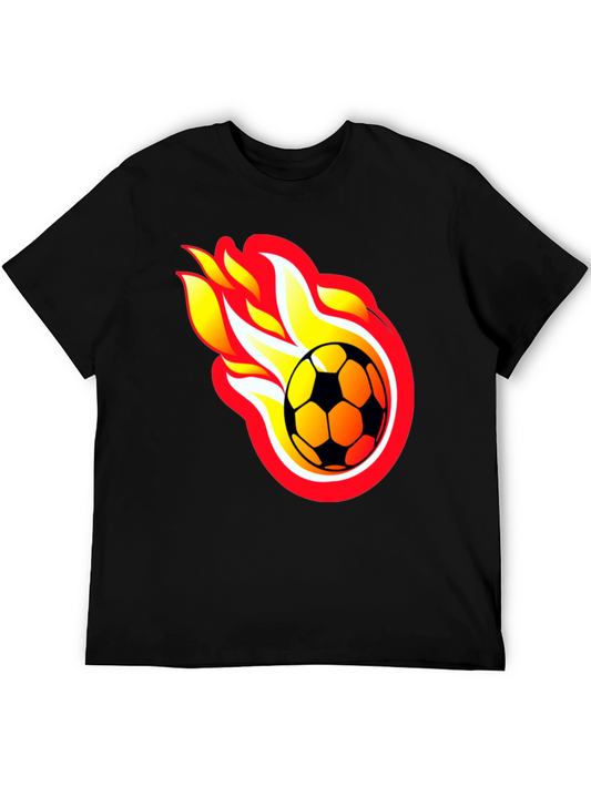 Flaming Soccer Ball Graphic Tee