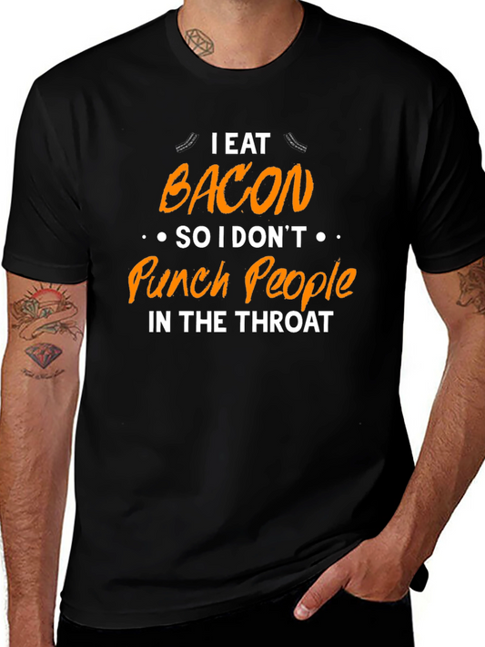Bacon Lover T-Shirt - Dont Punch People!