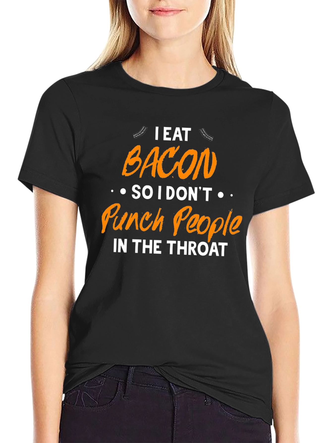 Bacon Lover T-Shirt - Dont Punch People!