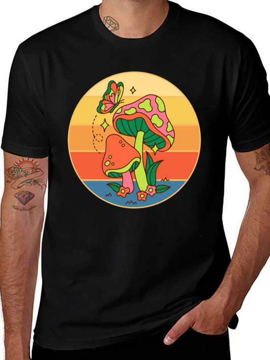 Retro Mushroom T-Shirt - Groovy Psychedelic Design