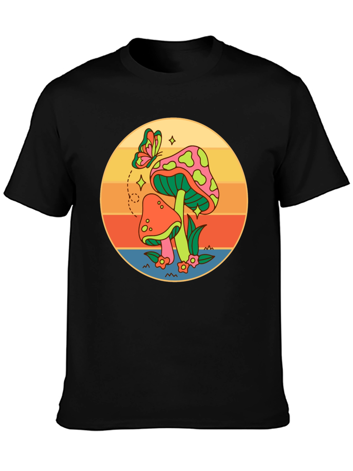 Retro Mushroom T-Shirt - Groovy Psychedelic Design