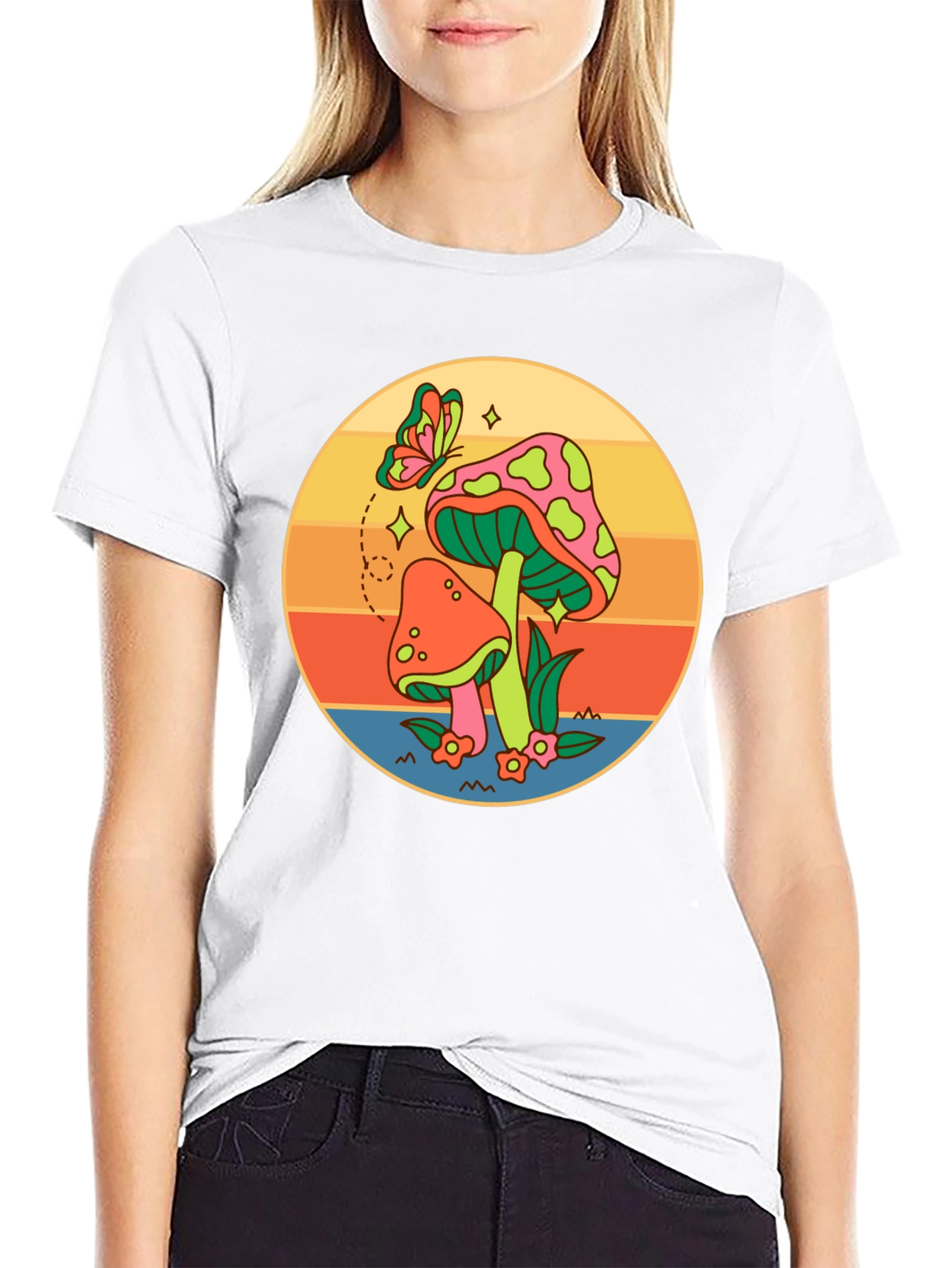 Retro Mushroom T-Shirt - Groovy Psychedelic Design
