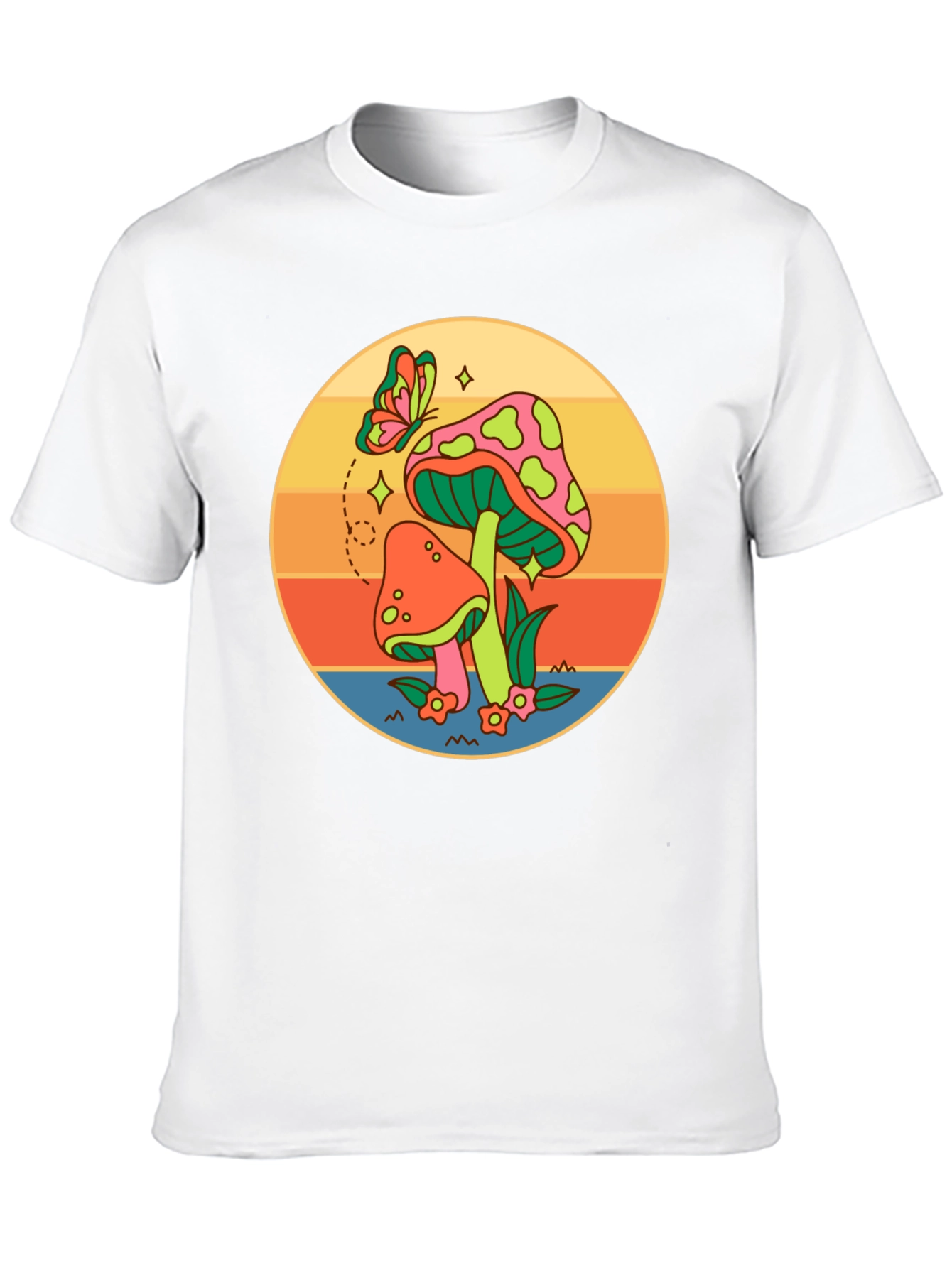 Retro Mushroom T-Shirt - Groovy Psychedelic Design