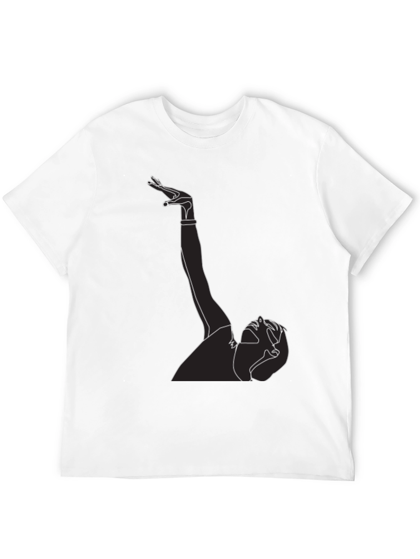 Abstract Line Art Graphic Tee - Unisex Black T-Shirt