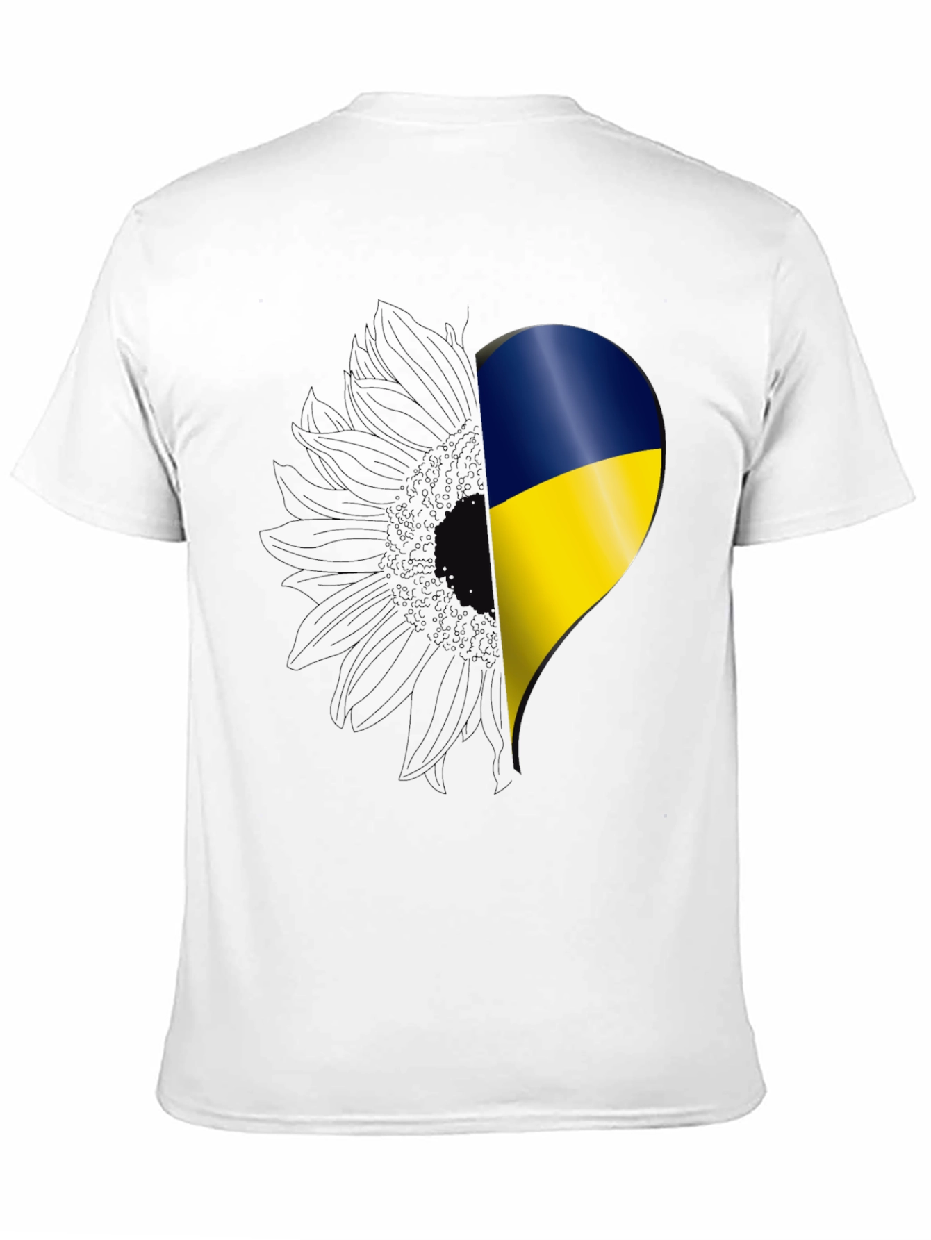 Ukraine Flag Sunflower Heart T-Shirt