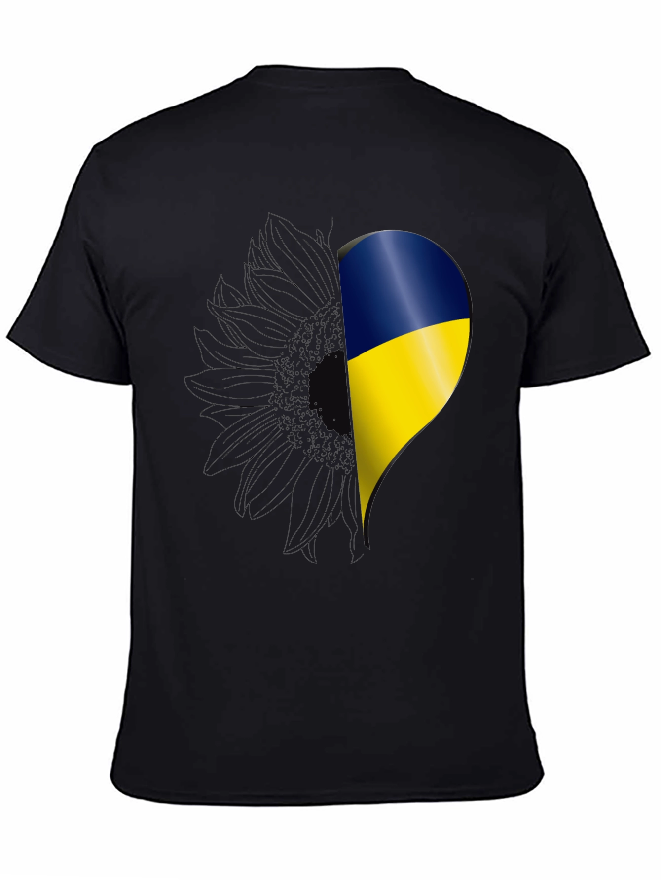 Ukraine Flag Sunflower Heart T-Shirt