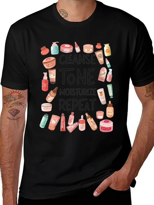 Skincare Routine T-Shirt - Cleanse Tone Moisturize Repeat!
