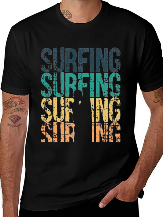 Retro Surfing Graphic Tee - Vintage Style Surf T-Shirt