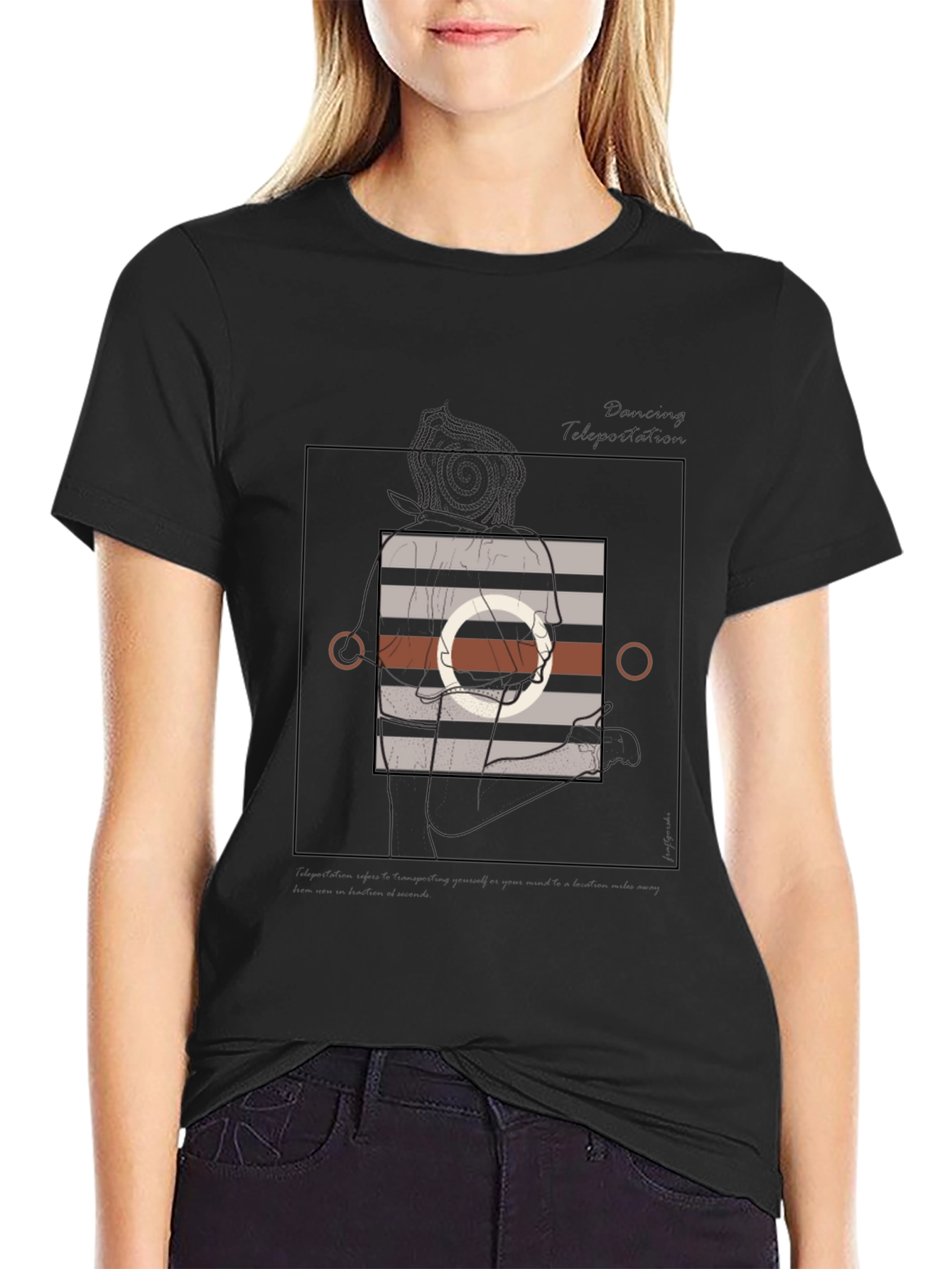 Abstract Graphic Print T-Shirt - Modern Style