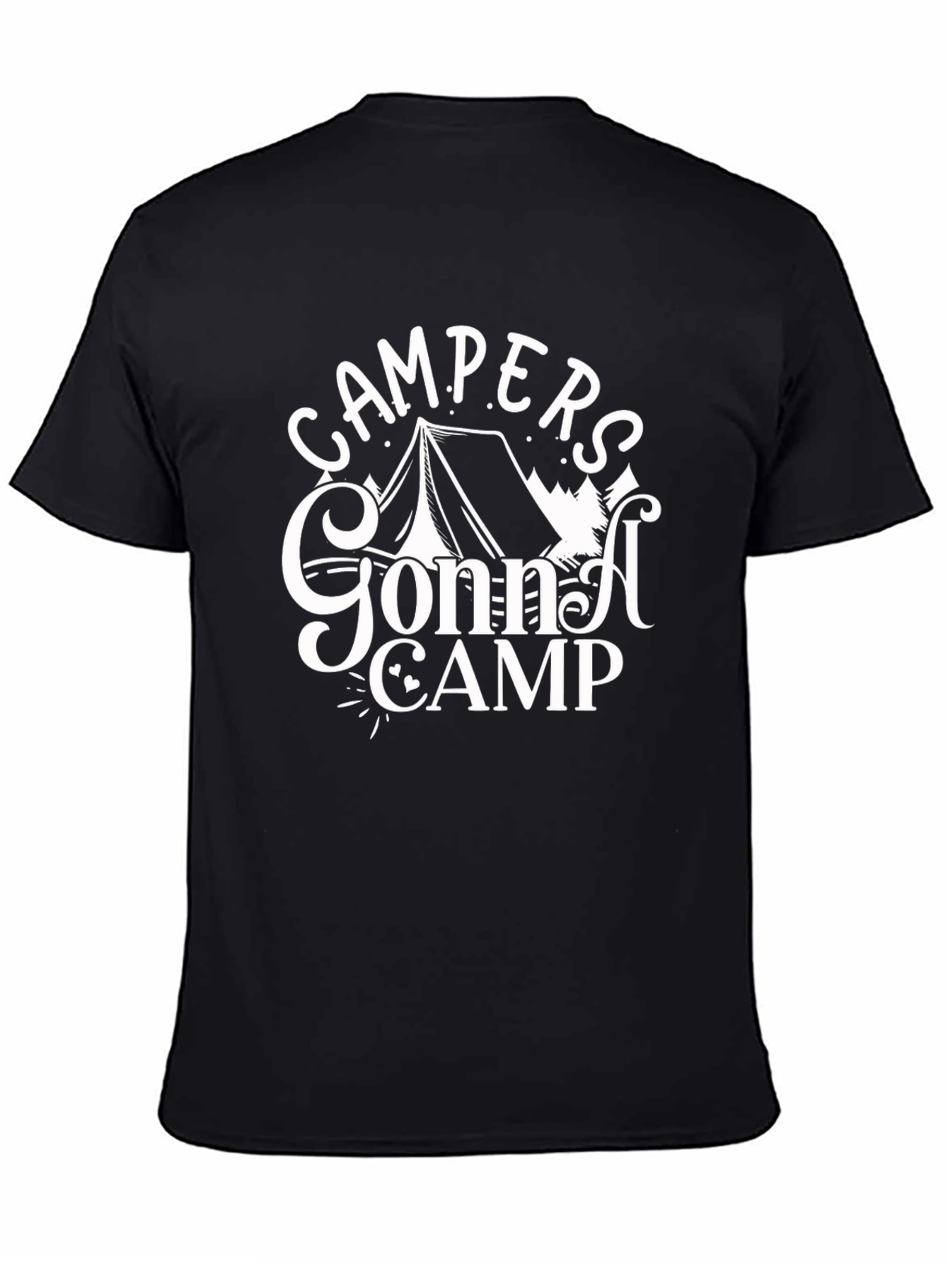 Campers Gonna Camp Graphic Tee - Black