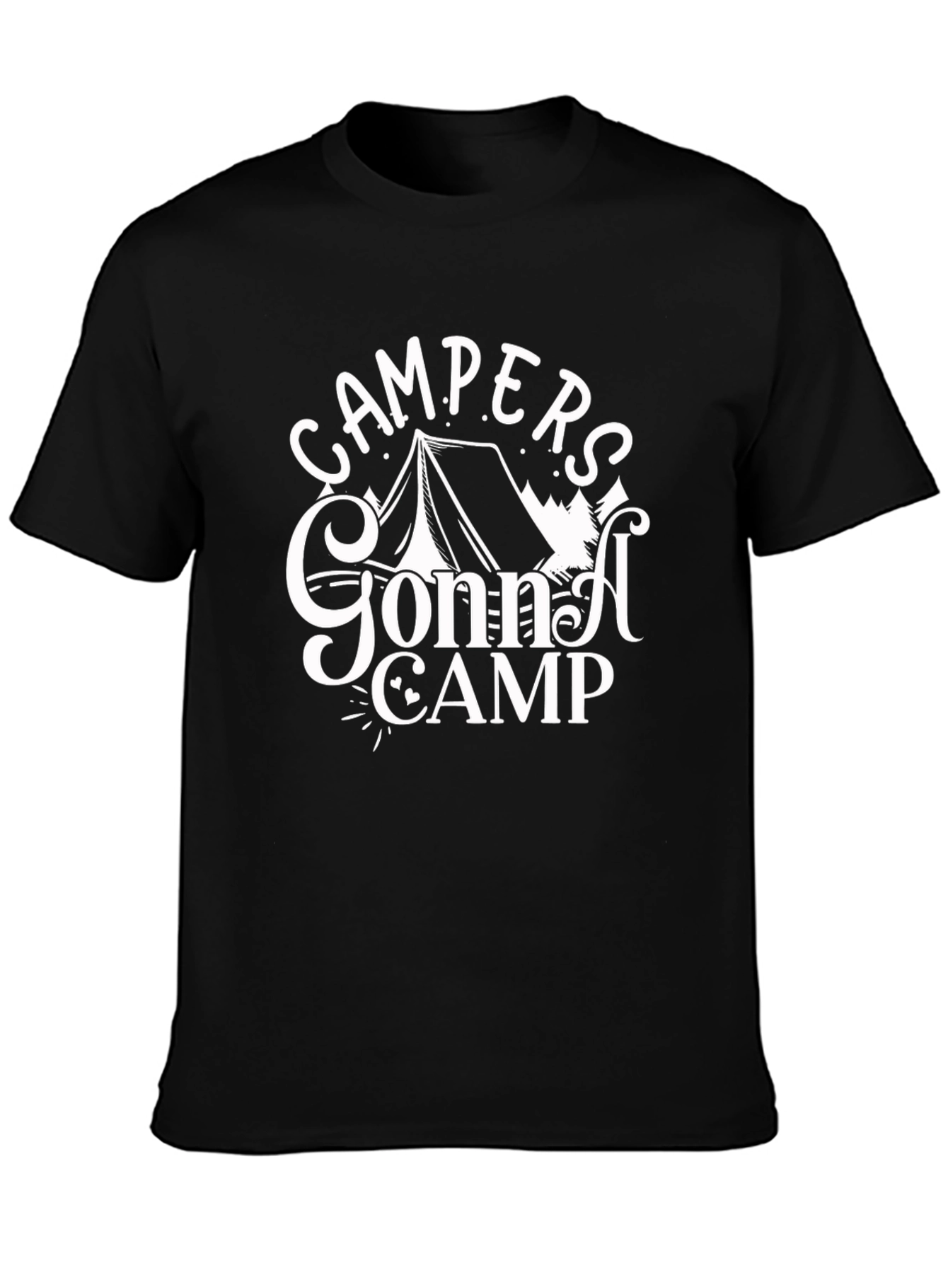 Campers Gonna Camp Graphic Tee - Black