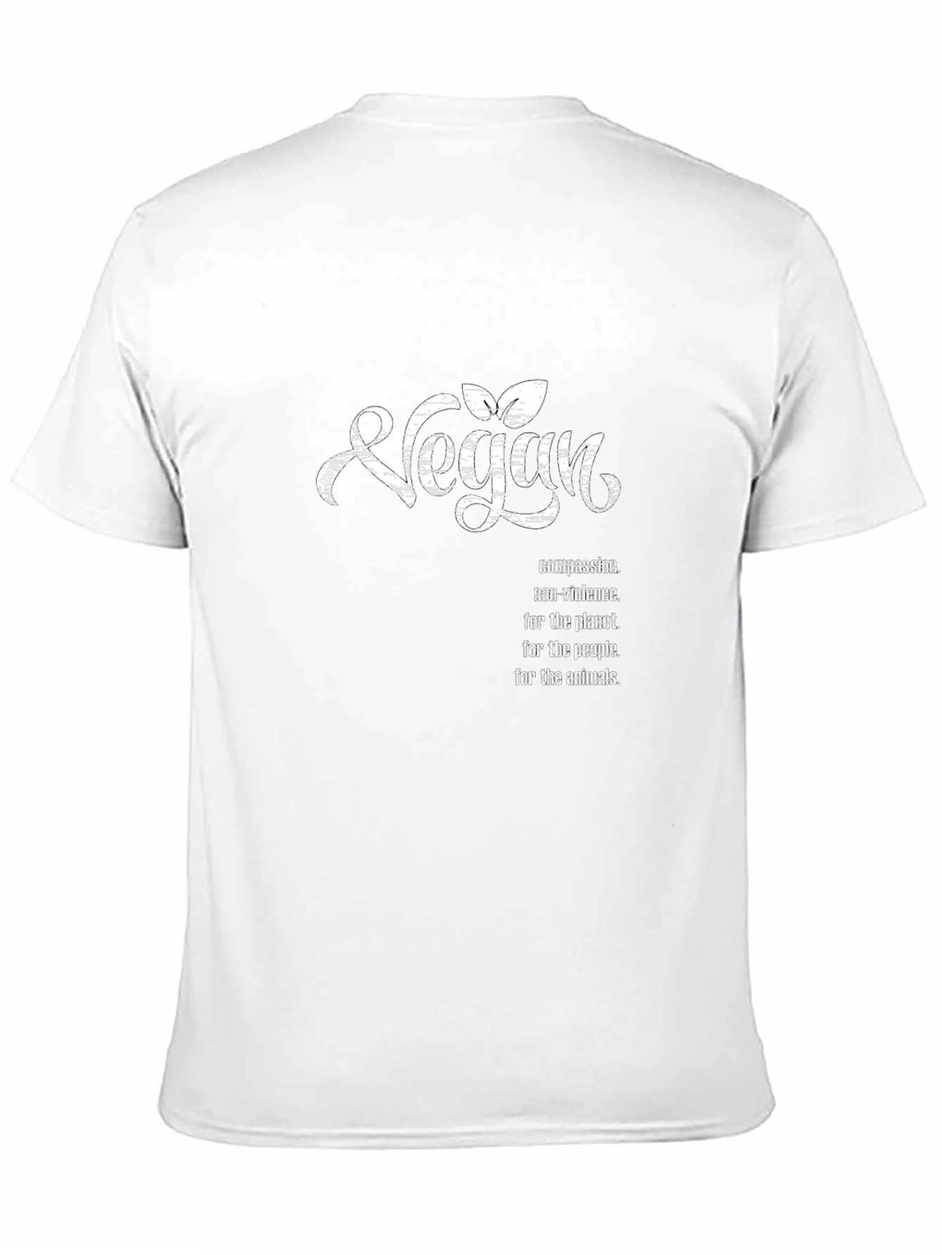 Vegan T-Shirt - Compassion Non-Violence Planet People Animals