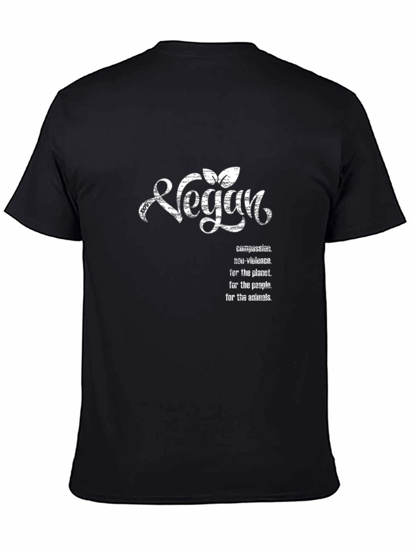 Vegan T-Shirt - Compassion Non-Violence Planet People Animals