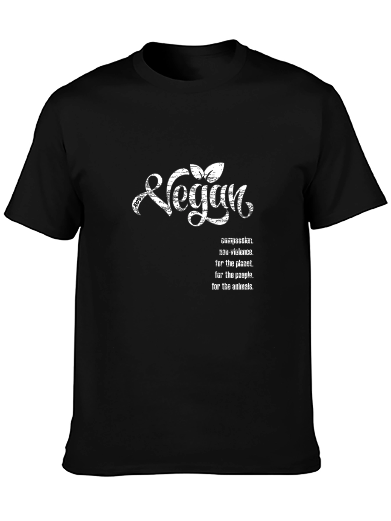 Vegan T-Shirt - Compassion Non-Violence Planet People Animals