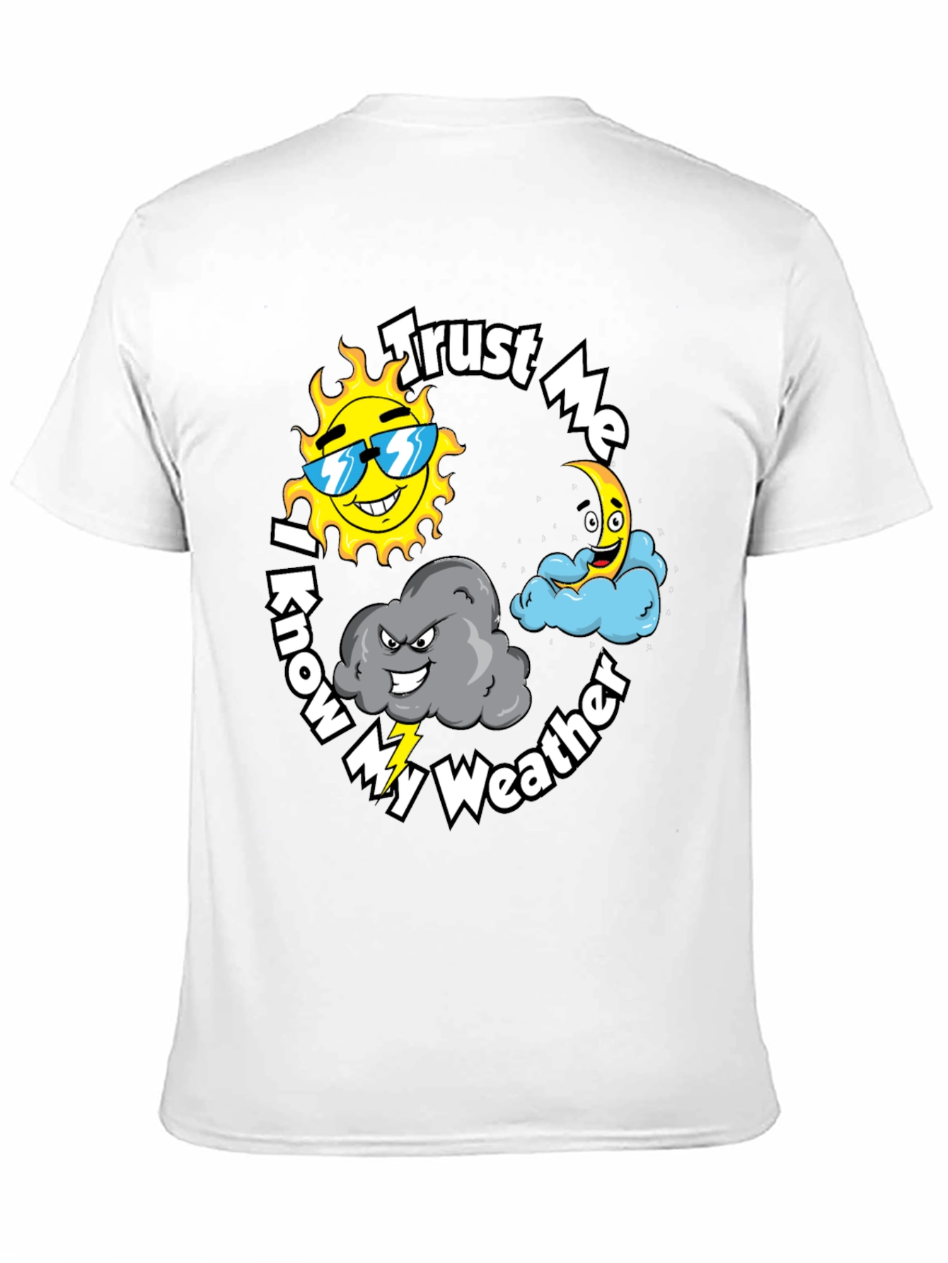 Trust Me I Know My Weather Black Cotton T-Shirt