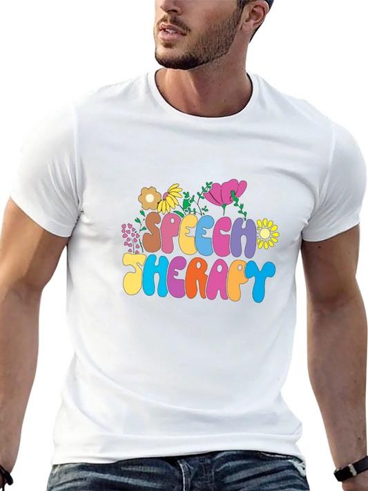 Speech Therapy T-Shirt with Floral Design