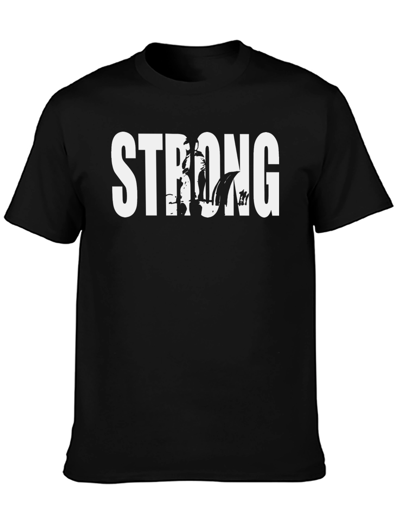 Strong Viking Graphic Black T-Shirt