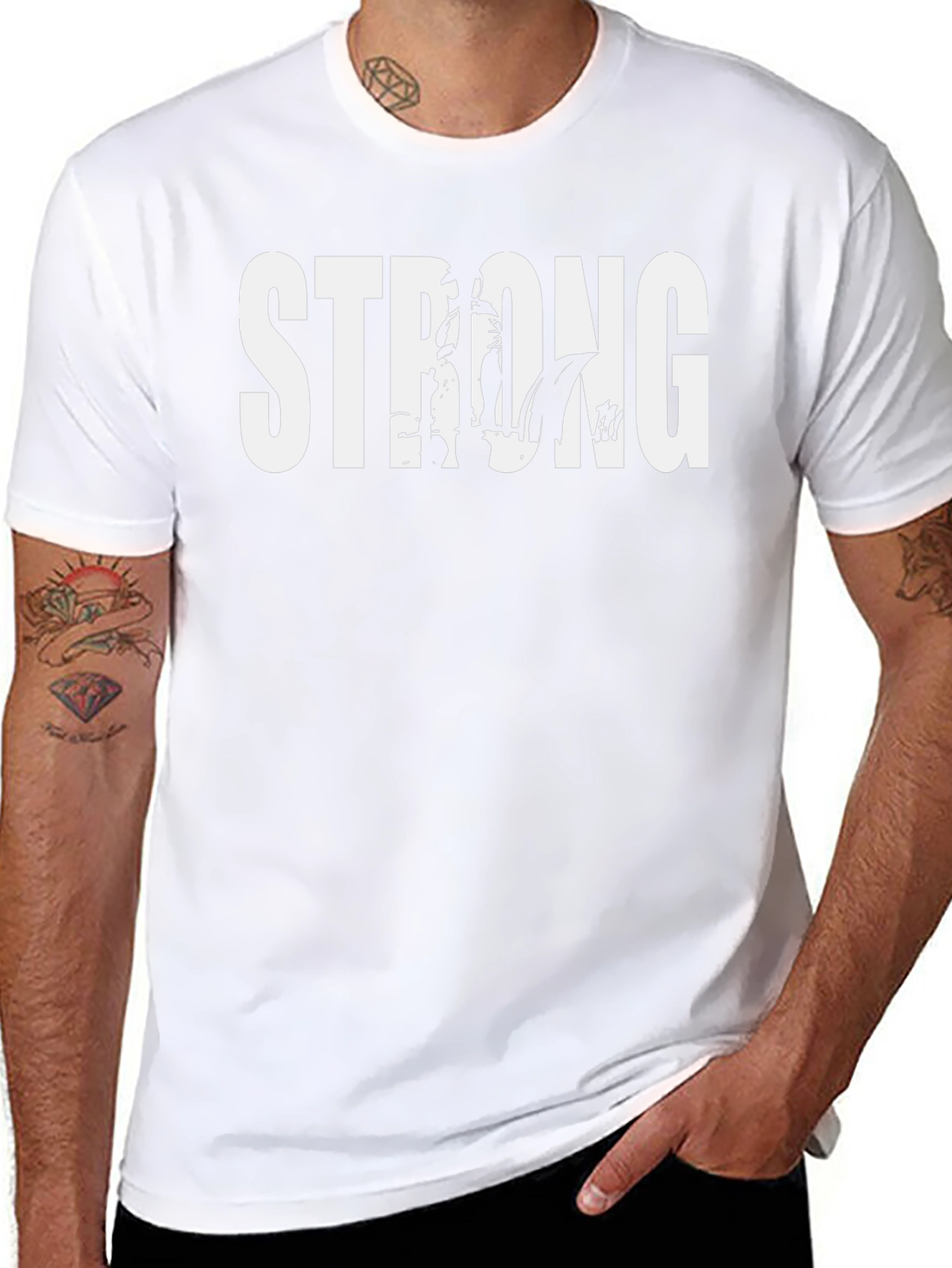 Strong Viking Graphic Black T-Shirt