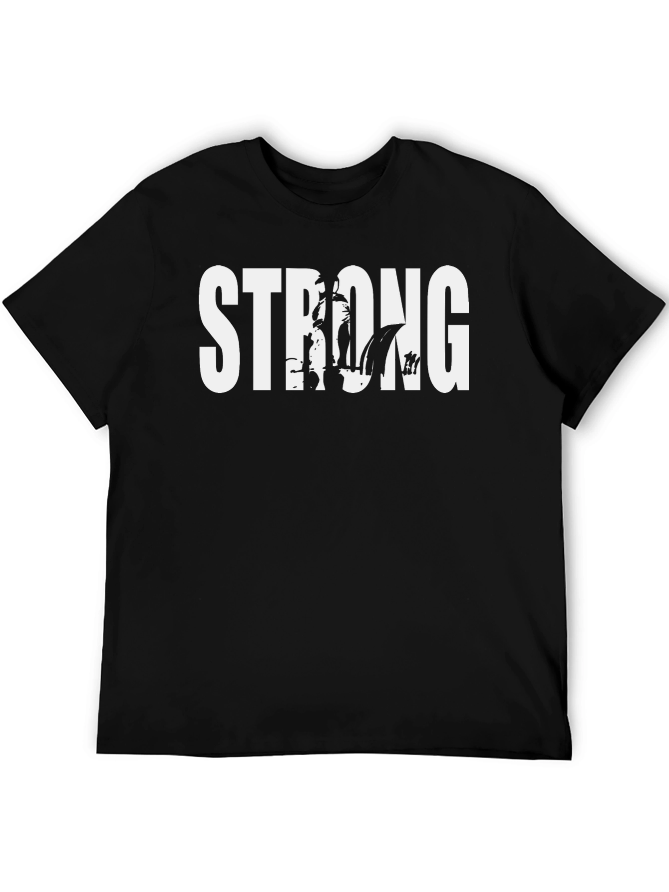 Strong Viking Graphic Black T-Shirt