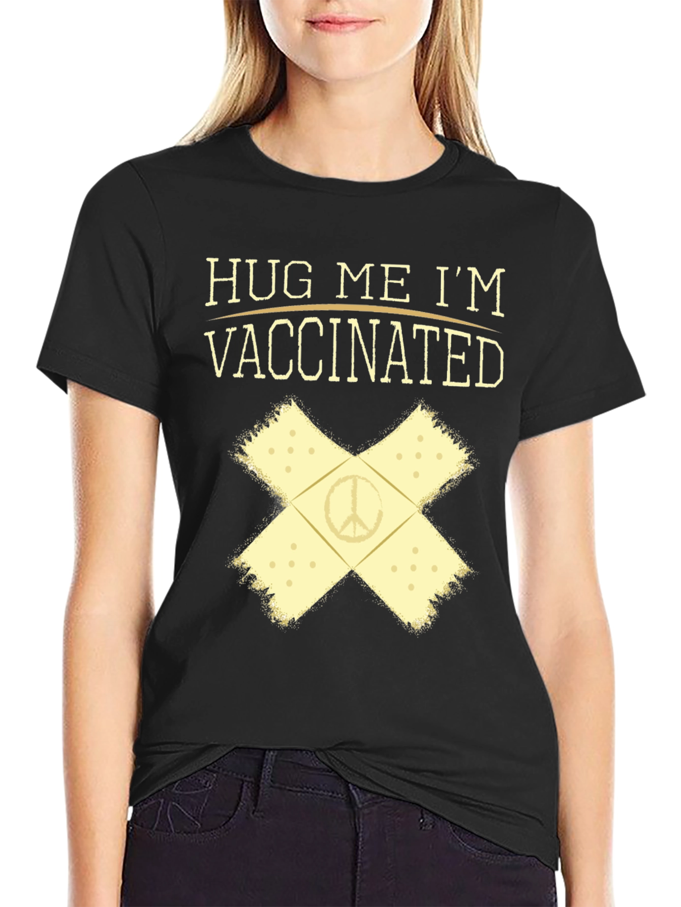 Vaccinated Peace Sign T-Shirt