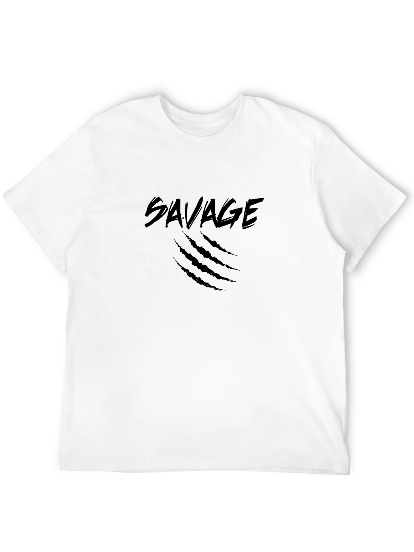 Savage Black T-Shirt - Claw Mark Design