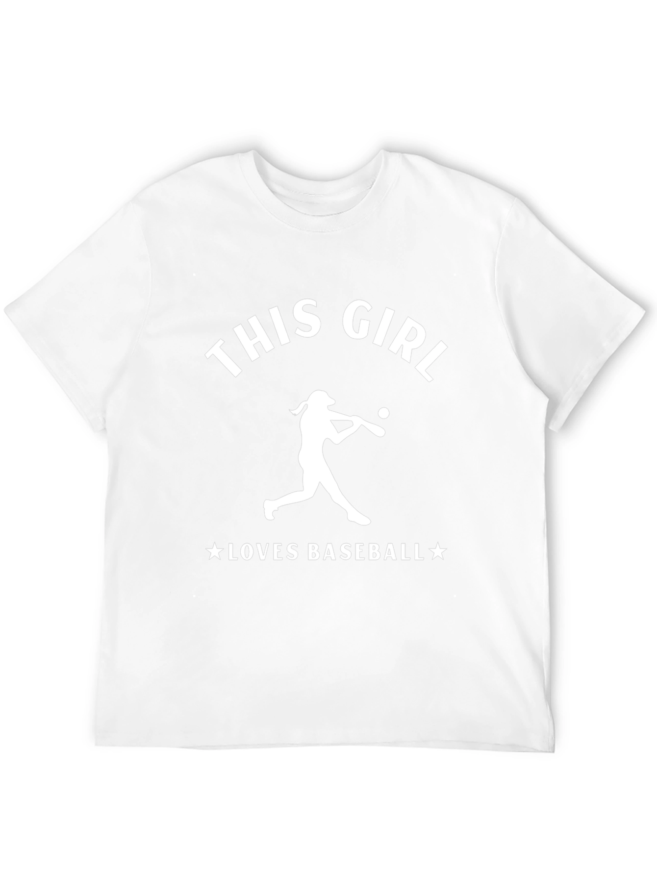 This Girl Loves Baseball Black T-Shirt