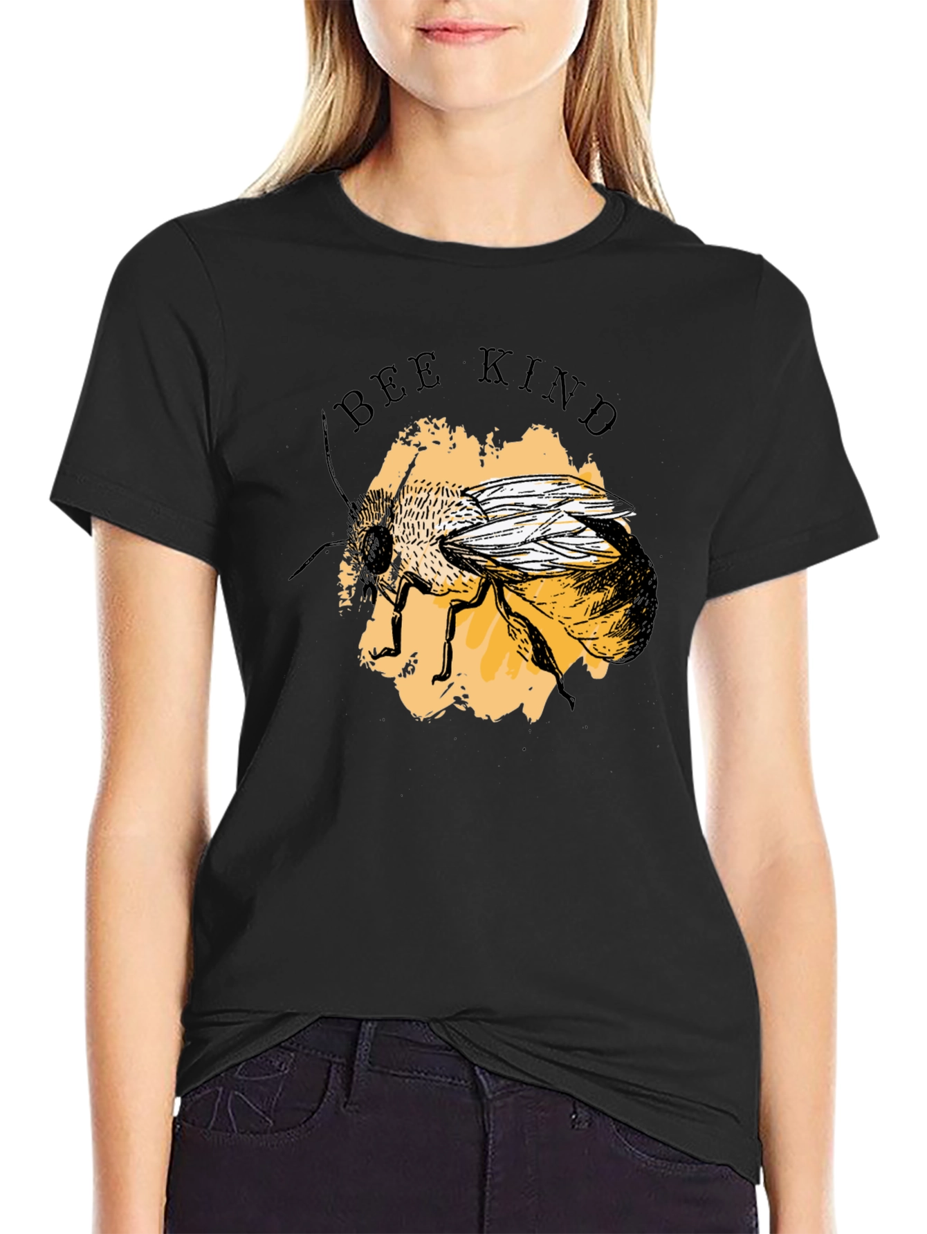 Bee Kind Black Graphic Tee - Unisex