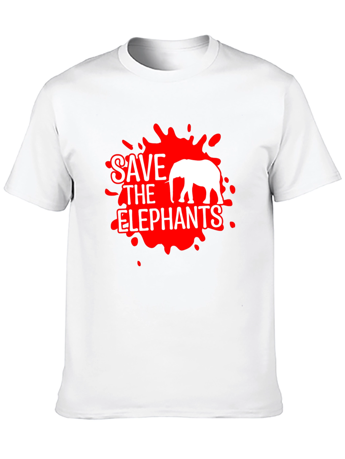 Save The Elephants Graphic Tee - Black