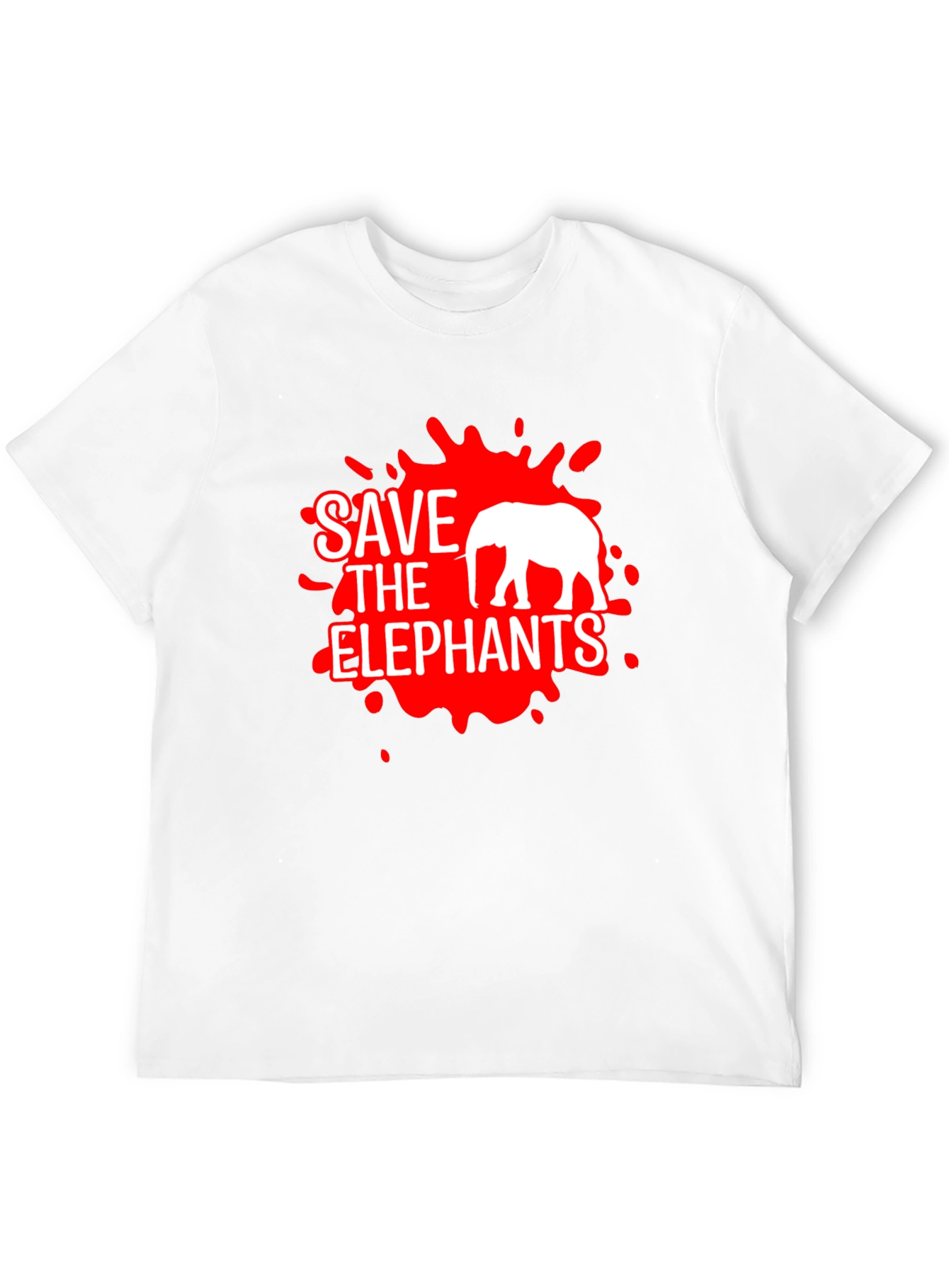 Save The Elephants Graphic Tee - Black