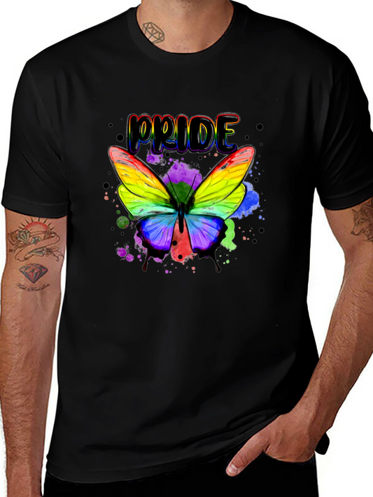 Pride Butterfly Graphic Tee - Colorful LGBT T-Shirt