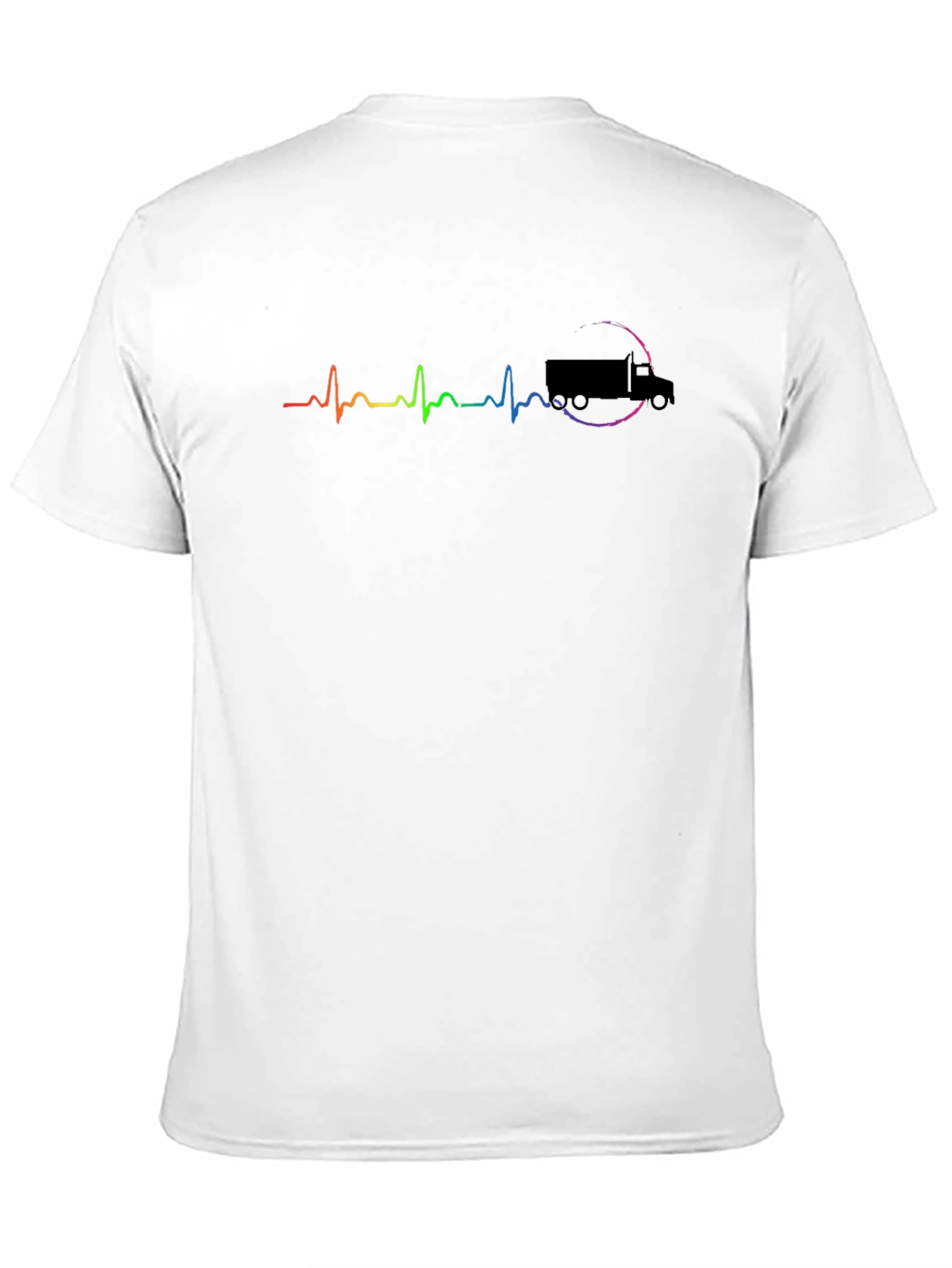 Trucker Heartbeat Black T-Shirt