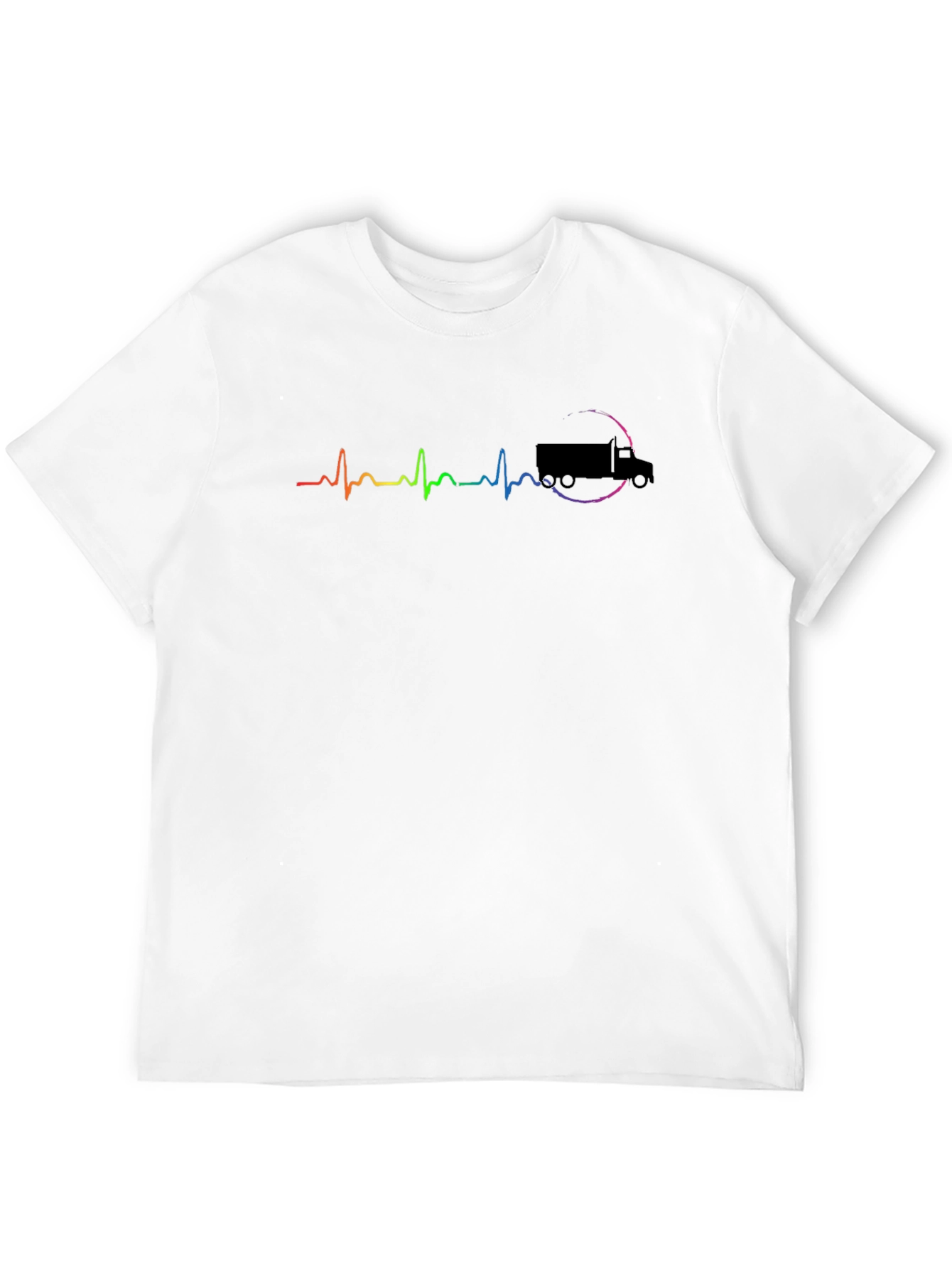 Trucker Heartbeat Black T-Shirt