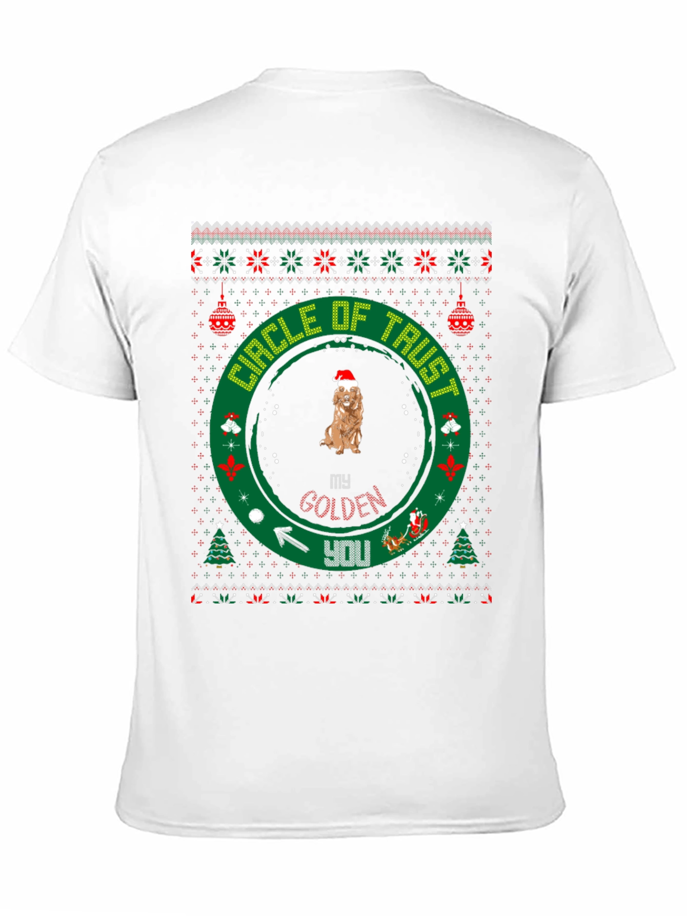 Golden Retriever Christmas Circle of Trust T-Shirt