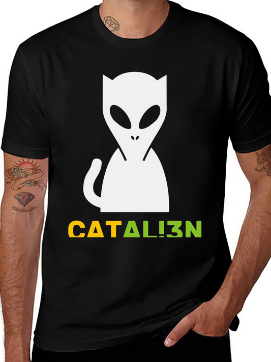 Catalien T-Shirt: Cat Meets Alien Graphic Tee