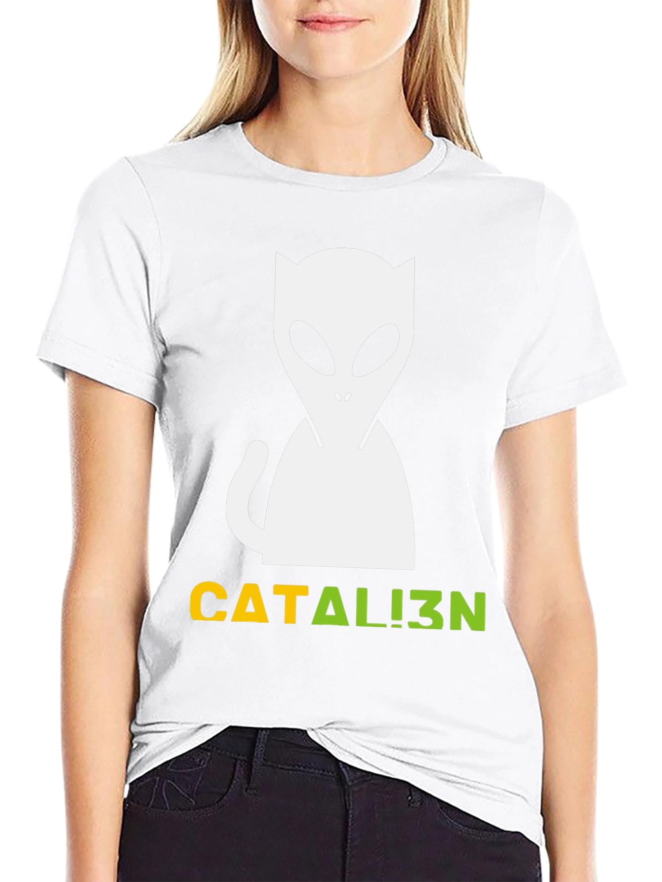 Catalien T-Shirt: Cat Meets Alien Graphic Tee