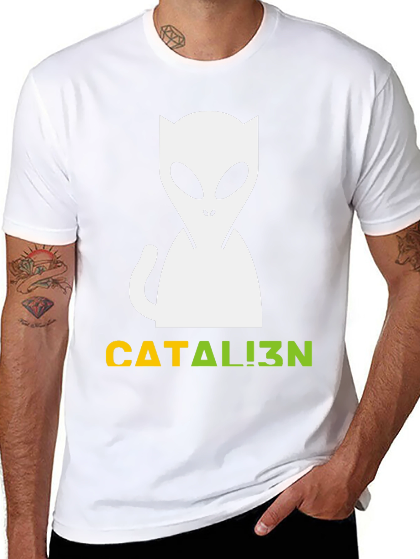 Catalien T-Shirt: Cat Meets Alien Graphic Tee