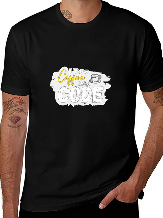 Coffee to Code Graphic Tee - Programmer Humor T-Shirt