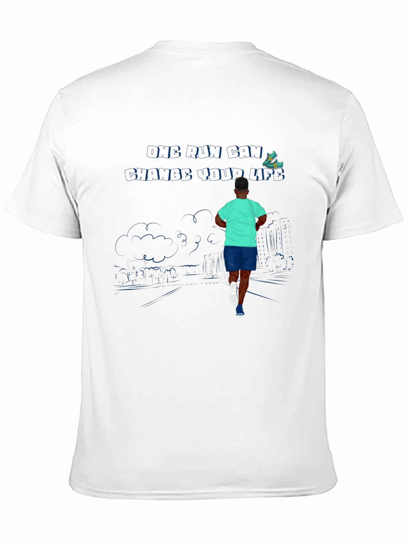 Cool Graphic Tee - Running Man Design