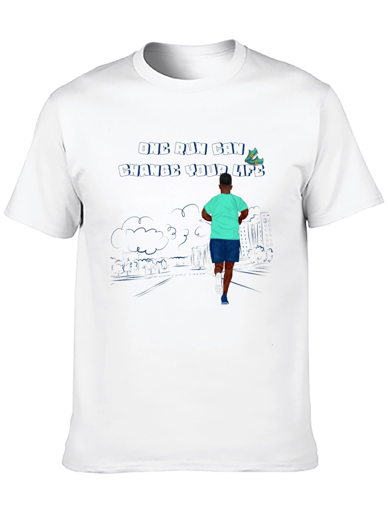 Cool Graphic Tee - Running Man Design