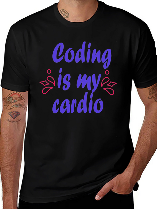 Coding Is My Cardio Black T-Shirt