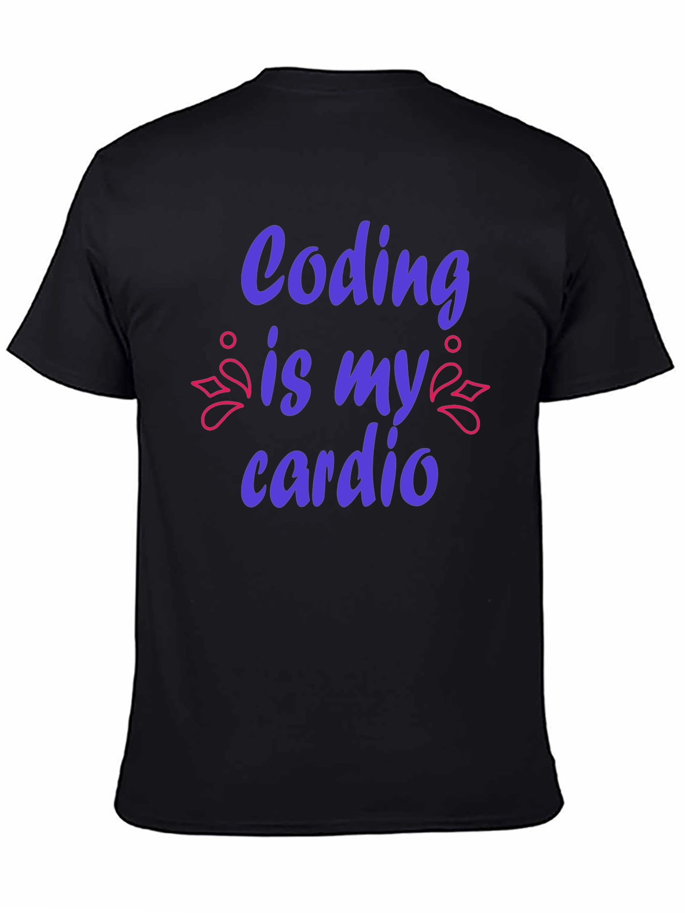 Coding Is My Cardio Black T-Shirt