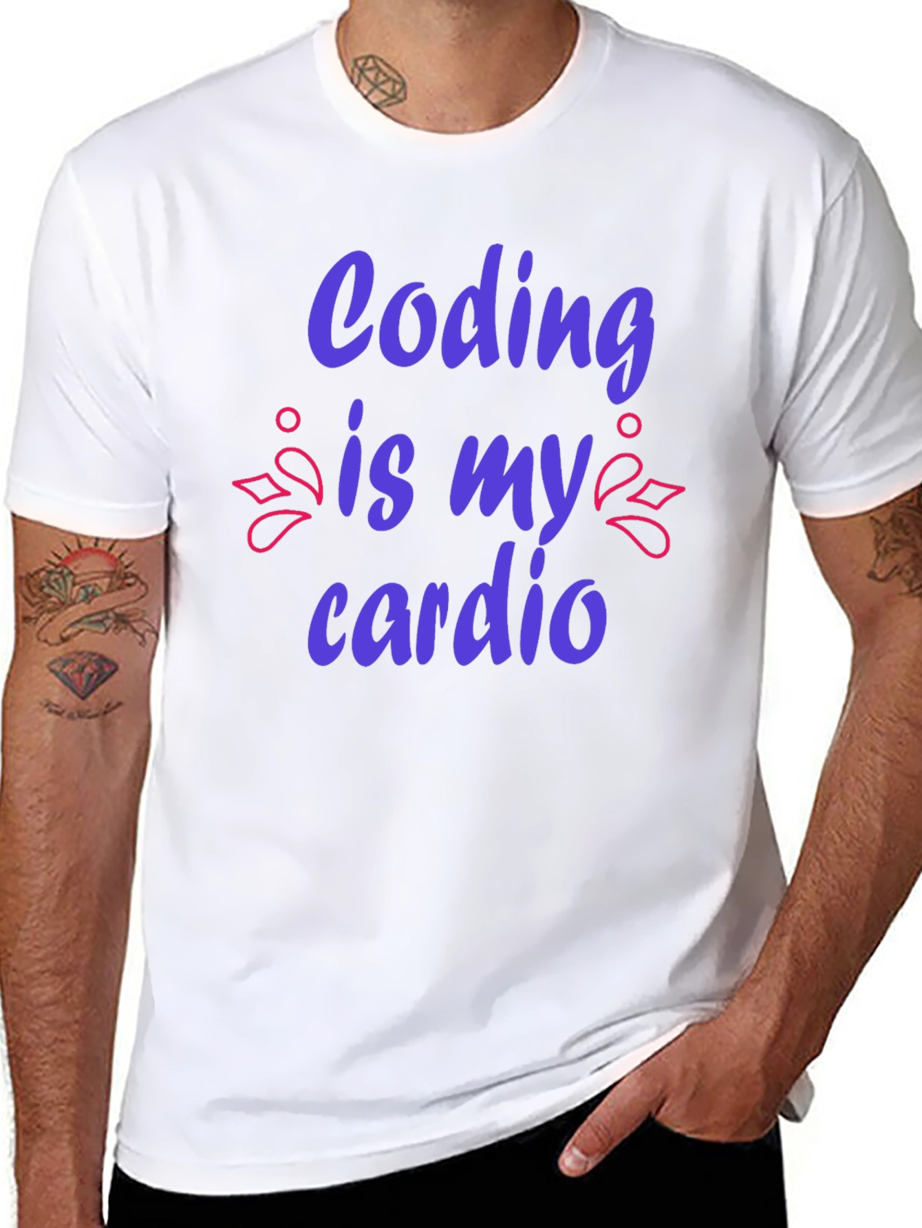 Coding Is My Cardio Black T-Shirt