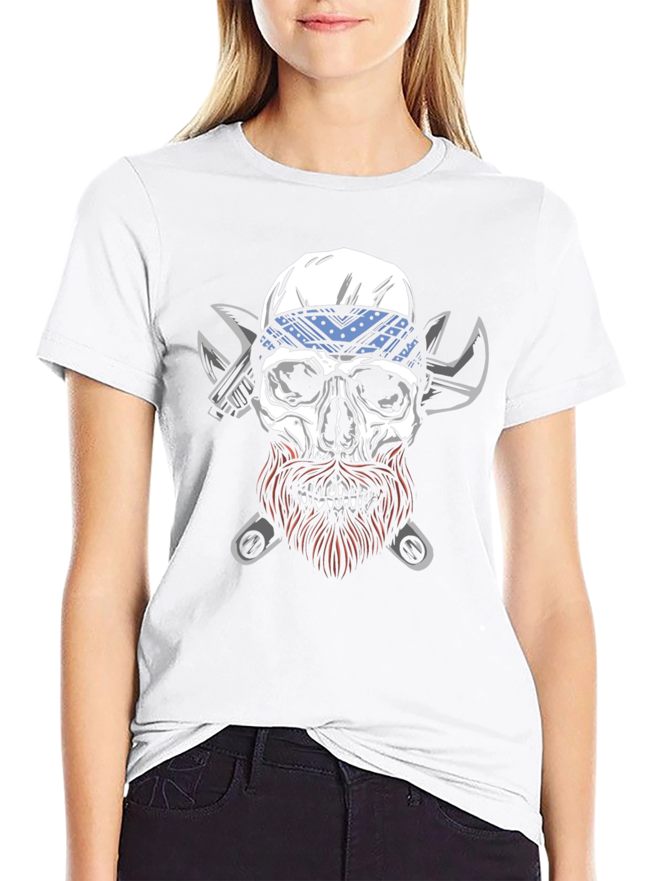 Skull Mechanic T-Shirt - Biker Style