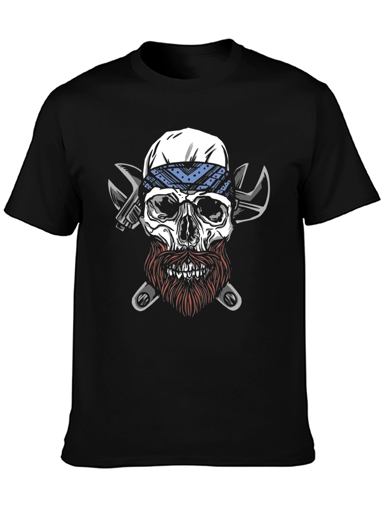 Skull Mechanic T-Shirt - Biker Style