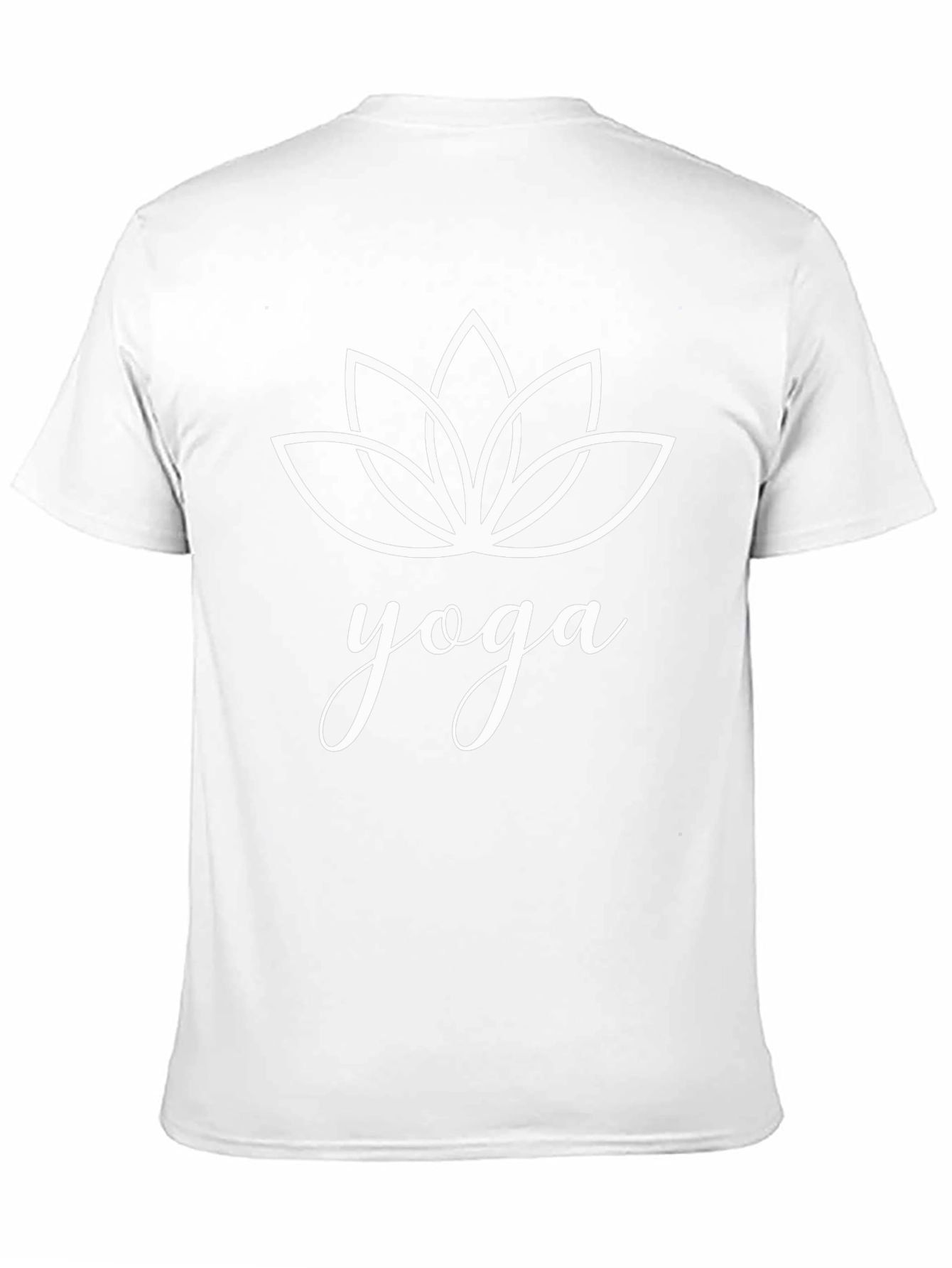 Yoga Lotus Flower Graphic Tee - Black Cotton