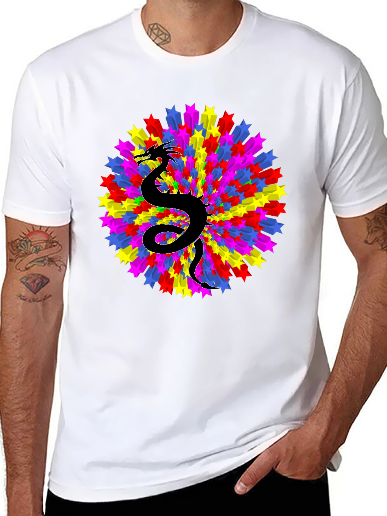 Dragon Starburst Black T-Shirt
