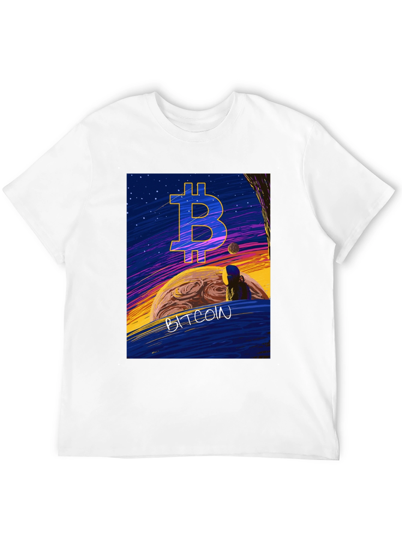 Bitcoin Planet Graphic T-Shirt - Crypto Currency Tee